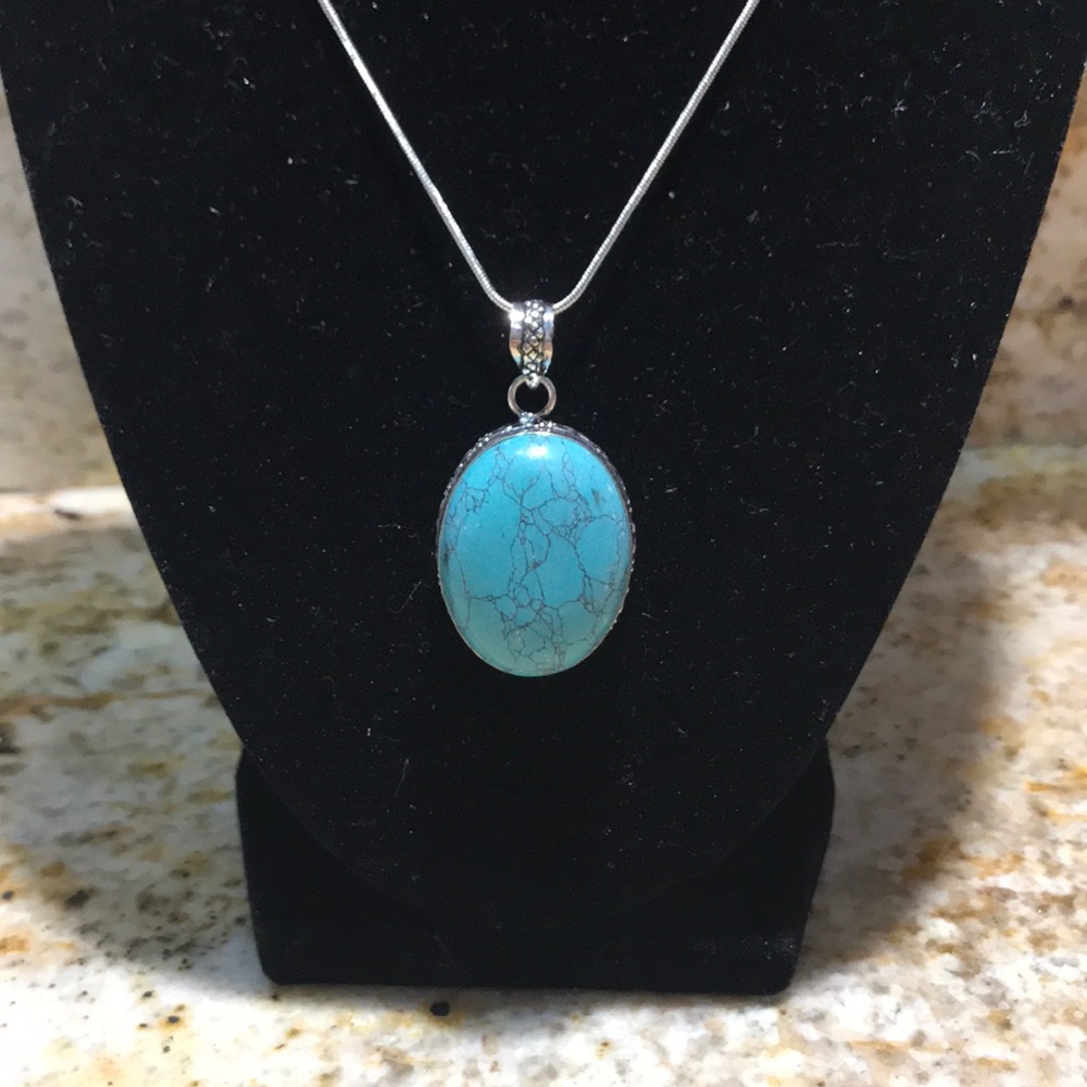 New 3Pc 925 Handcrafted Natural Stone Necklace